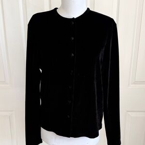 Classic Black Velvet Women's Top